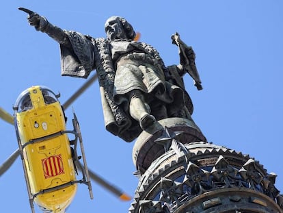 El monument a Colom, en una imatge d&#039;arxiu.