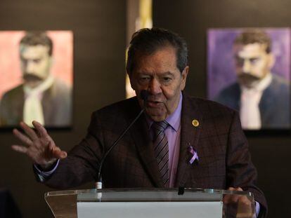 Porfirio Muñoz Ledo, en una exposición en la Cámara de Diputados en febrero de 2020.