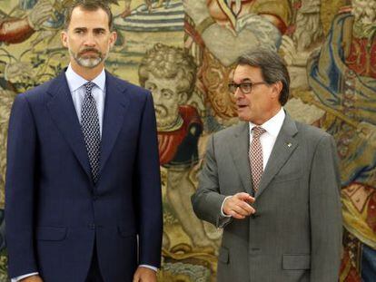 El Rey y Mas, el pasado 17 de julio en el Palacio de la Zarzuela. 