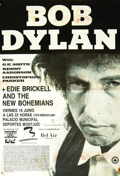 Bob Dylan actu&oacute; el 16 de Junio de 1989 en Barcelona, en el Palacio Municipal de Deportes de Montju&iuml;c.