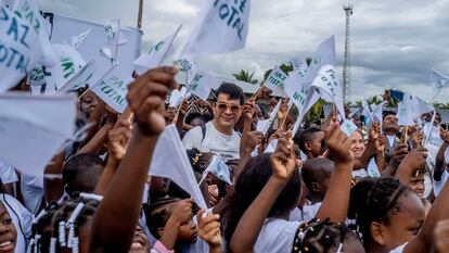El alto comisionado para la paz, Danilo Rueda, durante el Encuentro regional en Cacarica, Chocó, el 6 de noviembre de 2022.