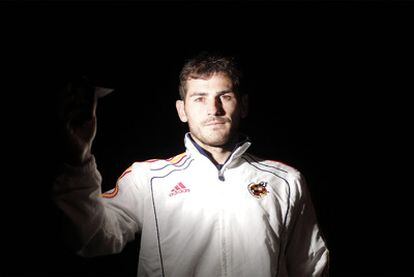 Iker Casillas, después de la entrevista, el viernes por la noche bajo el cielo de Potchefstroom.