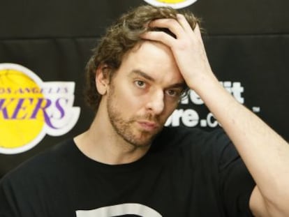 Gasol, durante su rueda de prensa. 