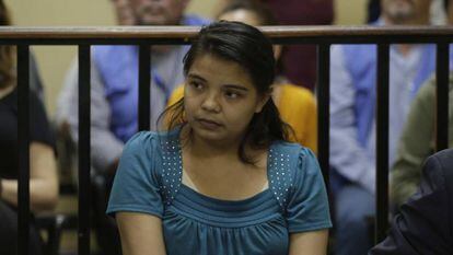 La joven salvadoreña Imelda Cortez, acusada de un intento de aborto.