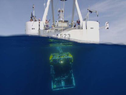 Investigación submarina en las Azores.