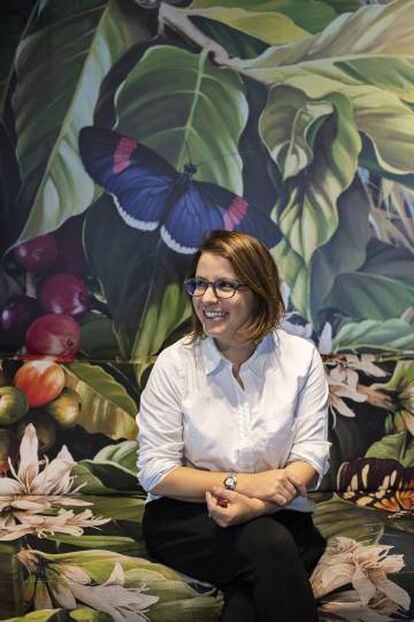 Juanita Goebertus, el pasado sábado en una cafetería de Bogotá.