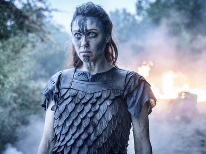La actriz Kirsty Mitchell, Boudica en 'Bárbaros: El despertar'.