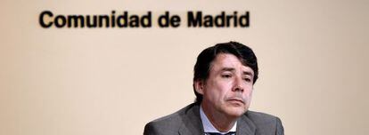 Ignacio González, tras la rueda de prensa.
