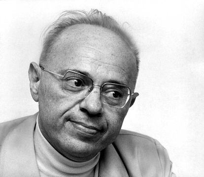 El escritor polaco Stanislaw Lem en 1977. 