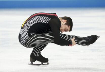 Javier Fernández, durante su ejercicio.
