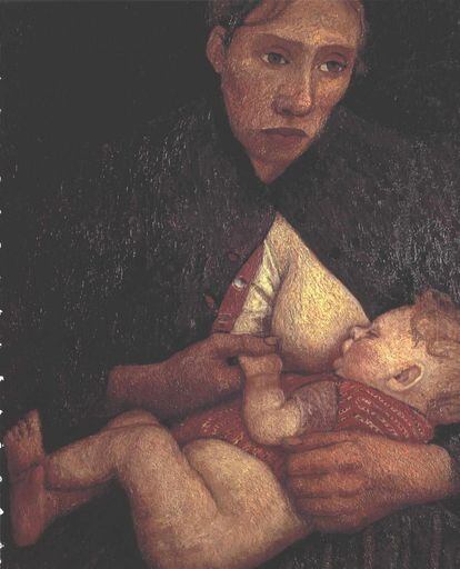 'Stillende Mutter' (Madre lactante) (1903), de Paula Modersohn-Becker.