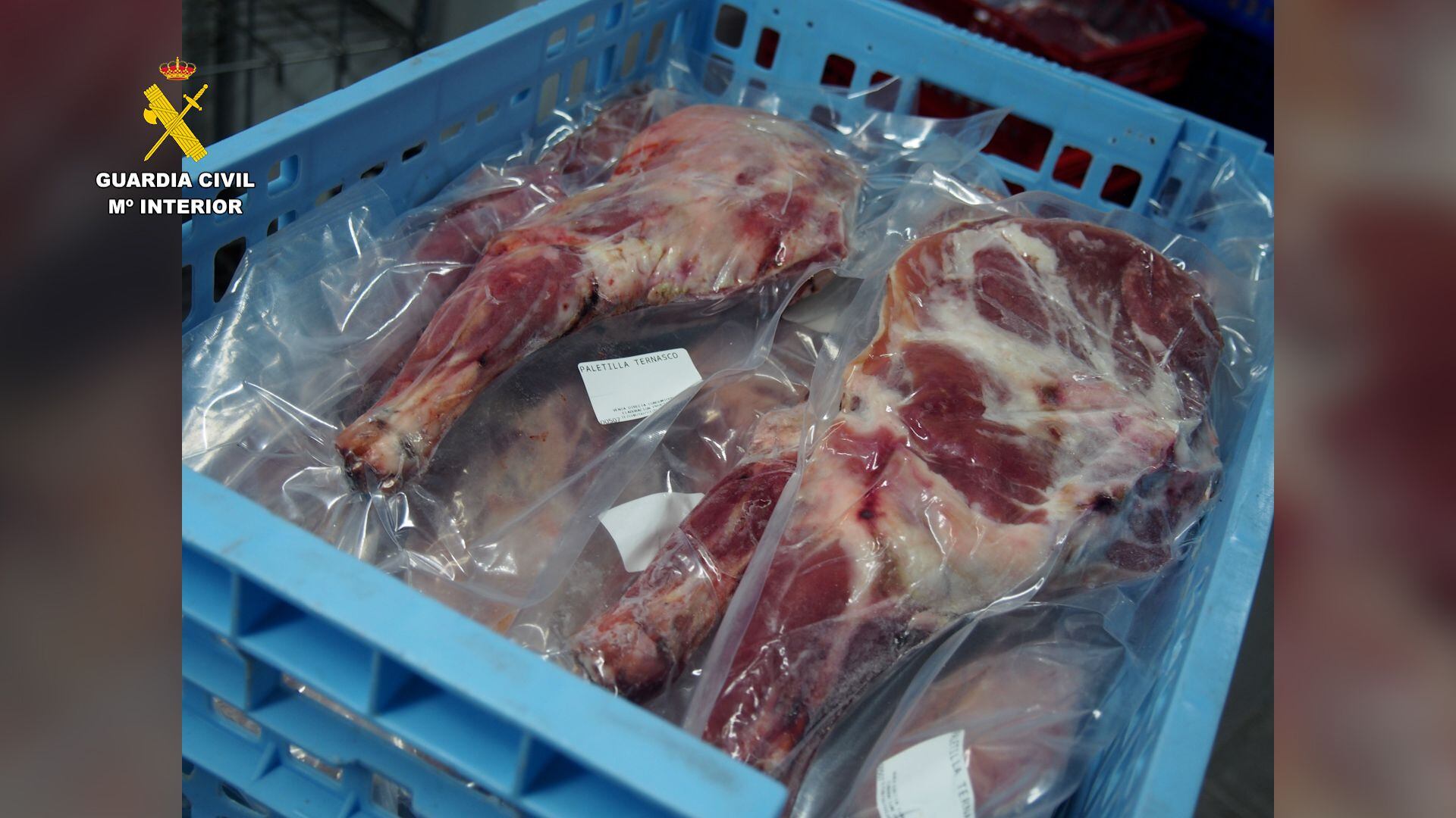 Carne en mal estado intervenida en una de las empresas inspeccionadas. 