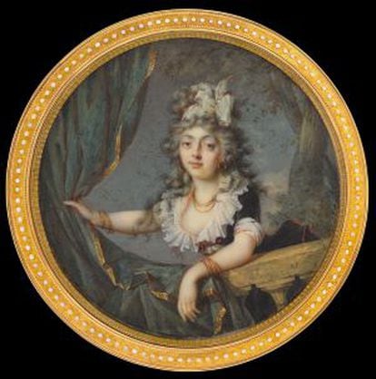 Retrato de la señora Duthé atribuido a Jean Pierre Thiboust, de 1794.