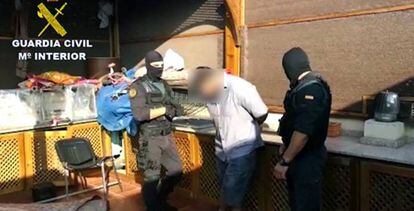 Un supuesto yihadista detenido en Melilla, esta semana.
