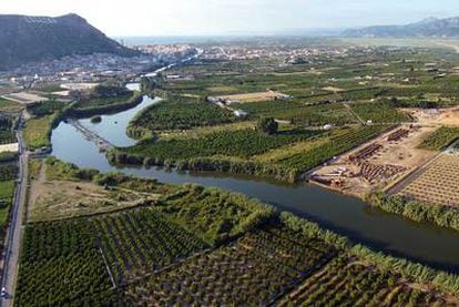 El río Júcar, a su paso por la localidad valenciana de Cullera.