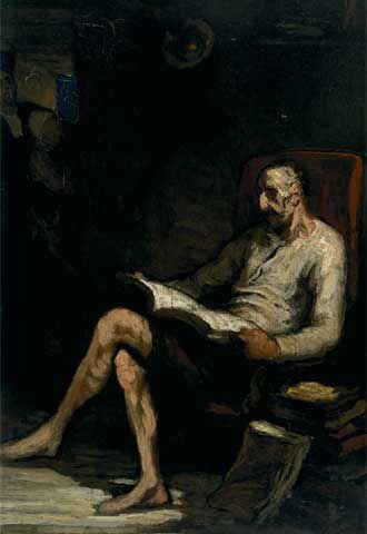 'Don Quijote leyendo' (1865-1867), de Honoré Daumier.
