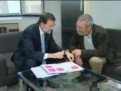 Rajoy se reúne con Cándido Méndez