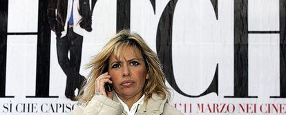 Alessandra Mussolini, durante una protesta en Roma en 2005.