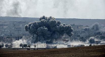 Una explosió a la ciutat siriana de Kobane el dimarts 29 de setembre.