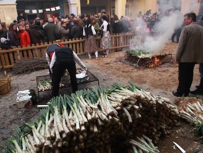 Calçots a Valls.