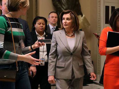 Nancy Pelosi, este viernes en el Capitolio.