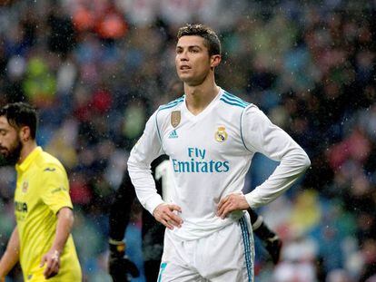 Cristiano Ronaldo durante el partido de liga disputado ante el Villarreal