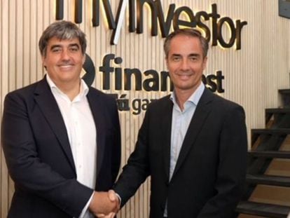 Carlos Aso, vicepresidente de MyInvestor, y Asier Uribeechebarria, CEO y fundador de Finanbest.