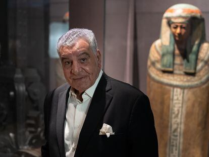 El egiptólogo Zahi Hawass, el martes 14 de septiembre, en la exposición 'Hijas del Nilo'.