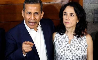 Ollanta Humala y su esposa Nadine Heredia el pasado 30 de abril.