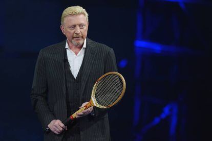 Boris Becker en un programa de televisión en Milán el pasado día 21.