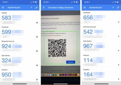 Configuración del Authenticator de Google.