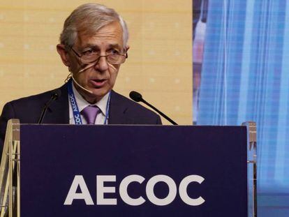 Javier Campo, presidente de Aecoc, en el Congreso Horeca que organiza este jueves la asociación.