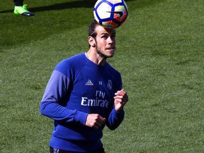 Gareth Bale en el entrenamiento de este sábado. / Declaraciones de Zidane.