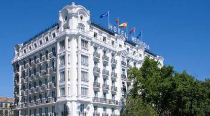 Fachada del hotel Mediodía de Madrid.