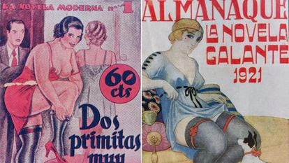 Dos exemplars de revistes eròtiques editades a Barcelona els anys 20 i 30.