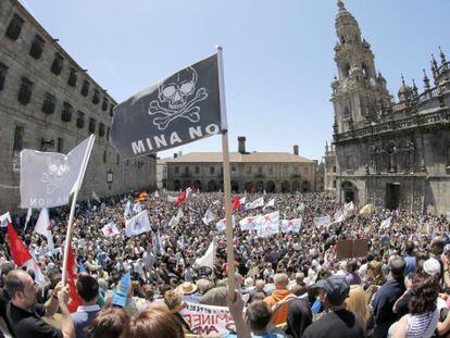 Protesta en contra de la mina