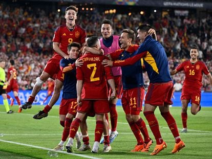 La final de la Liga de las Naciones entre Croacia y España, en imágenes