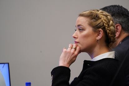 Amber Heard, el jueves durante el juicio.

