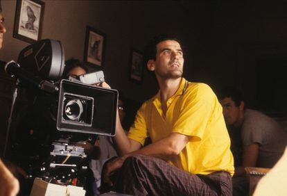 Massimo Troisi, en uno de sus rodajes como director.