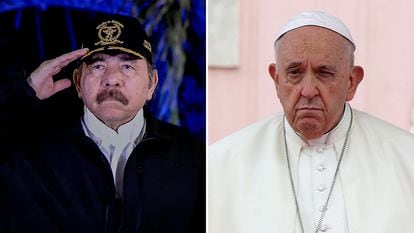 El presidente de Nicaragua, Daniel Ortega, y el Papa Francisco.