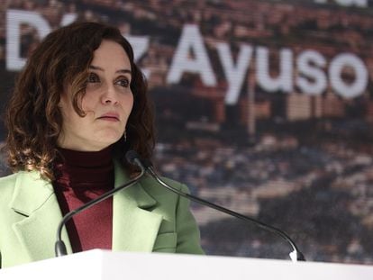 La presidenta de la Comunidad de Madrid, Isabel Díaz Ayuso, en un acto el 11 de enero.