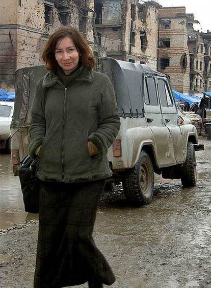 Natalia Estemirova en una fotografía de archivo en Grozni, capital de Chechenia.