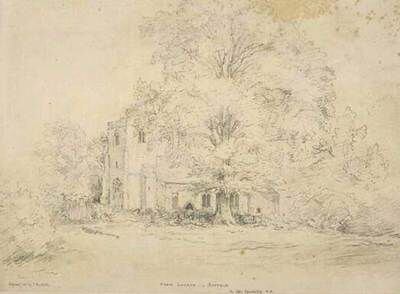 Dibujo de John Constable de la iglesia de Hyam hallado en la Biblioteca Británica.