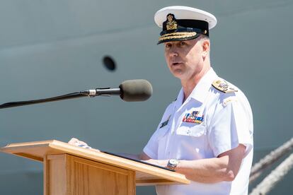 El almirante canadiense Art McDonald en un evento en 2020.