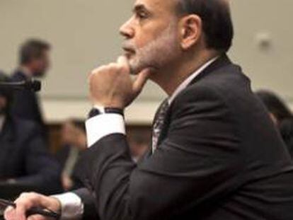 El presidente de la Fed, Ben Bernanke, en su comparecencia en el Congreso de EE UU