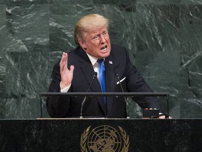 Donald Trump en la Asamblea General de la ONU. Drew Angerer AFP