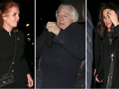 Sarah Ferguson, Robert de Niro y Pippa Middleton, en Londres, el miércoles.