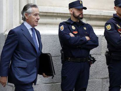 Miguel Blesa, a la salida del Tribunal Superior de Justicia de Madrid.