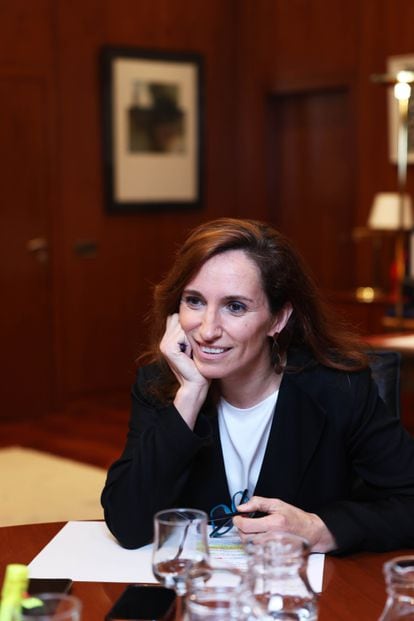 Mónica García, durante la entrevista.