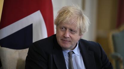 Boris Johnson este viernes en Downing Street, en Londres.